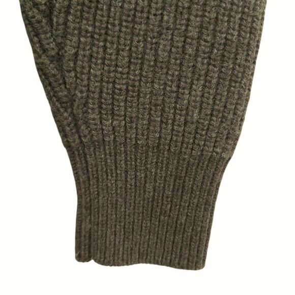 Madewell Henley Sweater Dress Womens Small Olive Green Merino Wool Blend Knitted - Picture 6 of 13
